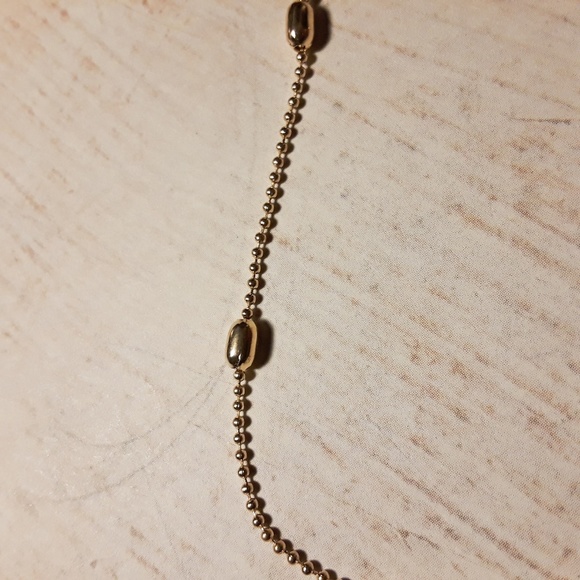 Gold Heart Ball Chain Choker Necklace Set - Picture 4 of 6